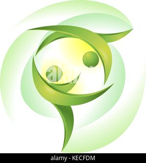 Danseurs vert Illustration de Vecteur