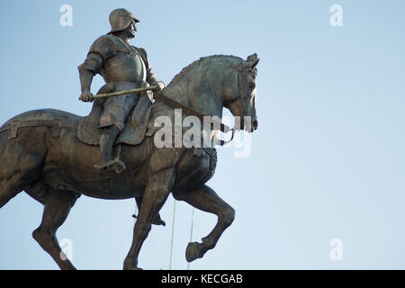 Bartolomeo Colleoni, soldat italien à Venise Banque D'Images