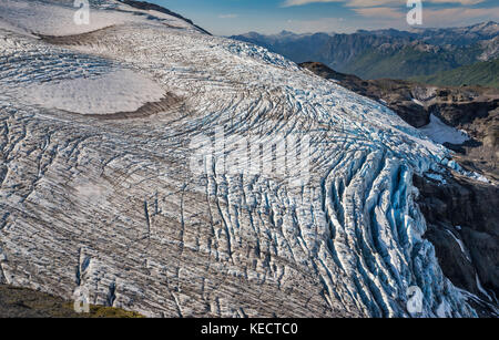 Alerce Glacier près de Refugio Otto Meiling, massif du Mont Tronador, Andes, Nahuel Huapi Nat. Parc, Patagonie, Argentine Banque D'Images