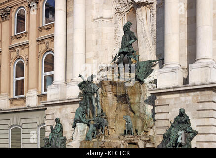 Château de Buda Budapest Hongrie matthias fountain Banque D'Images