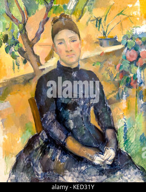 Madame Cézanne au Conservatoire, Paul Cézanne, 1891, Metropolitan Museum of Art, Manhattan, New York City, Etats-Unis, Amérique du Nord Banque D'Images