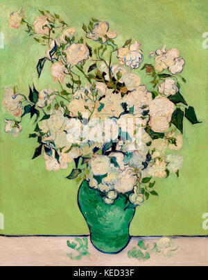 Roses, Vincent van Gogh, 1890, Metropolitan Museum of Art, Manhattan, New York City, États-Unis, Amérique du Nord Banque D'Images