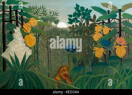 Le repas du Lion, Henri Rousseau, le Douanier, vers 1907, Metropolitan Museum of Art, Manhattan, New York City, USA, Amérique du Nord Banque D'Images