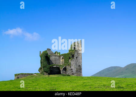 Château de Ballycarbery, Caherciveen, comté de Kerry, anneau de Kerry, Irlande Banque D'Images