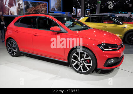 Francfort, Allemagne - Sep 12, 2017 : Nouveau 2018 Volkswagen Polo GTI location de vedette à l'IAA Frankfurt Motor Show 2017. Banque D'Images