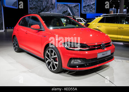 Francfort, Allemagne - Sep 12, 2017 : Nouveau 2018 Volkswagen Polo GTI location de vedette à l'IAA Frankfurt Motor Show 2017. Banque D'Images