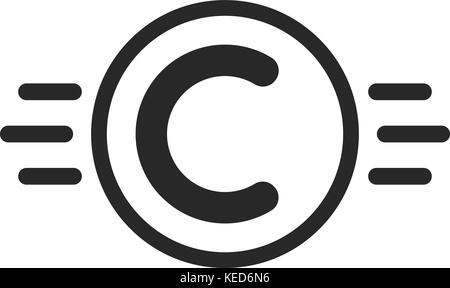 Symbole d'auteur telles que la propriété intellectuelle Illustration de Vecteur