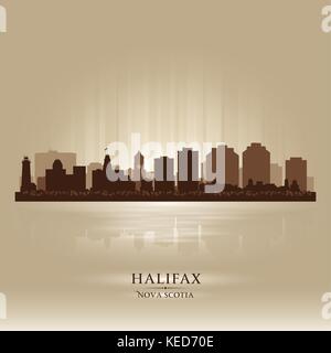 Canada Halifax city skyline silhouette. Vector illustration Illustration de Vecteur