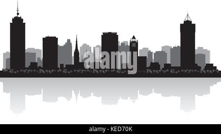 Canada Hamilton city skyline silhouette vector illustration Illustration de Vecteur