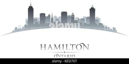 Hamilton Ontario Canada ville silhouette. Vector illustration Illustration de Vecteur