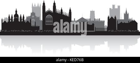 Cambridge city skyline silhouette vector illustration Illustration de Vecteur