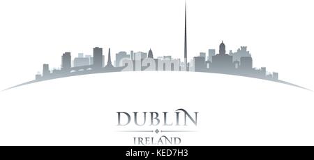 Irlande Dublin City skyline silhouette. Vector illustration Illustration de Vecteur