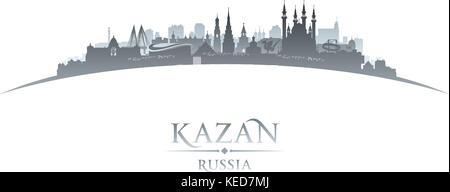 La Russie Kazan city skyline silhouette. Vector illustration Illustration de Vecteur