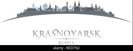Krasnoyarsk Russie ville silhouette. Vector illustration Illustration de Vecteur