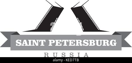Saint Petersburg Russie illustration vectorielle, symbole de la ville Illustration de Vecteur