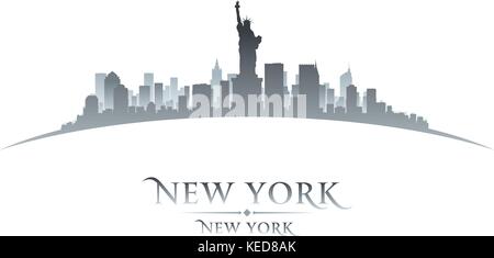 New York city skyline silhouette. Vector illustration Illustration de Vecteur