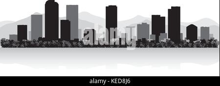 Denver USA city skyline silhouette vector illustration Illustration de Vecteur