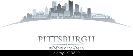 Pittsburgh New York city skyline silhouette. Vector illustration Illustration de Vecteur