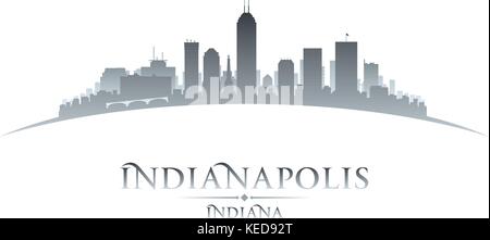 Ville de l'Indiana Indianapolis skyline silhouette. Vector illustration Illustration de Vecteur