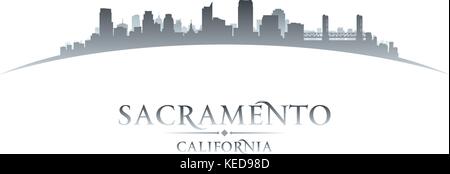 Sacramento Californie ville silhouette. Vector illustration Illustration de Vecteur