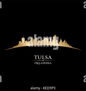 Tulsa Oklahoma City skyline silhouette. Vector illustration Illustration de Vecteur