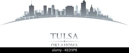 Tulsa Oklahoma City skyline silhouette. Vector illustration Illustration de Vecteur