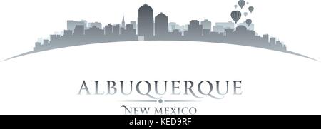 Albuquerque au Nouveau Mexique city skyline silhouette. Vector illustration Illustration de Vecteur