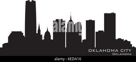 Oklahoma City skyline. Silhouette détaillées. Vector illustration Illustration de Vecteur