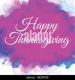 Joyeux thanksgiving contexte aquarelle en texte Illustration de Vecteur