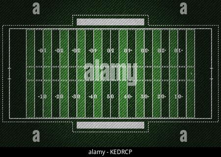 Texture denim réaliste du football américain élément field vector illustration design concept Illustration de Vecteur