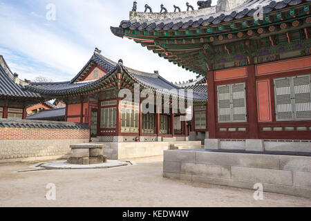 Gyeongbokgung Palace à Séoul, Corée du Sud. Banque D'Images