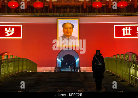 Asie Cina Pékin ville interdite voyage place Tian'anmen Banque D'Images