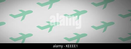 Digital composite d'avions sur fond gris Banque D'Images