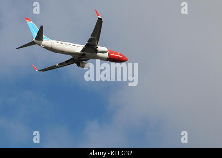 Kastrup/Copenhague/Danemark - 08 octobre 2017. Vol norvégien décollage de l'aéroport international Kastrup de Copenhague. Kastrup (photo Banque D'Images