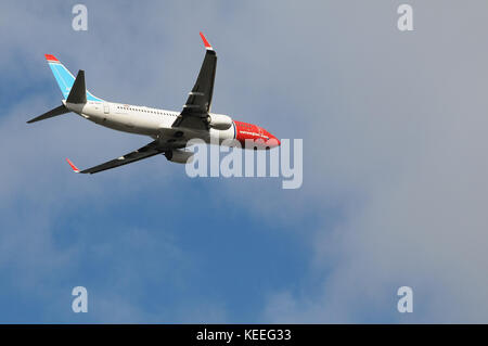 Kastrup/Copenhague/Danemark - 08 octobre 2017. Vol norvégien décollage de l'aéroport international Kastrup de Copenhague. Kastrup (photo Banque D'Images