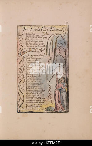 William Blake Songs of Innocence et d'expérience, la plaque 33, la petite fille perdue (34) Bentley Banque D'Images