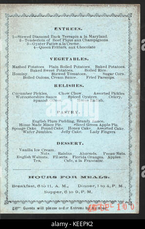 Le dîner (détenu par) L'HÔTEL HYGEIA (at) OLD POINT COMFORT, Virginie (Hotel) (NYPL Hadès 7511474000000175) Banque D'Images