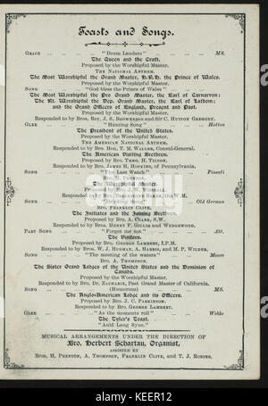 BANQUET EN L'HONNEUR DE VISITER AMERICAN FRÈRES (détenu par) ANGLO AMERICAN LODGE (at) CRITÈRE, PICCADILLY (FRA) (pour) ; (NYPL Hadès 2696264000000675) Banque D'Images