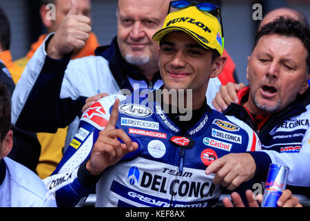 Melbourne, Australie. 21 octobre 2017. Jorge Martin remporte la 1ère qualification inn pour Moto3 lors du Michelin Australian Motorcycle Grand Prix 2017 au Michelin Australian Motorcycle Grand Prix 2017, Australie le 21 octobre 2017. Crédit : Dave Hewison Sports/Alamy Live News Banque D'Images