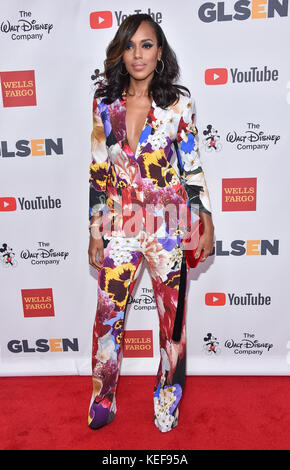 Beverly Hills, Californie, États-Unis. 20 octobre 2017. Kerry Washington arrive pour les GLSEN respect Awards 2017 au xBeverly Wilshire Hotel. Crédit : Lisa O'Connor/ZUMA Wire/Alamy Live News Banque D'Images