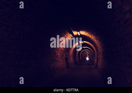 La lumière au bout du tunnel Banque D'Images