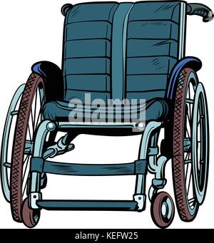 Fauteuil roulant isolé sur fond blanc Illustration de Vecteur