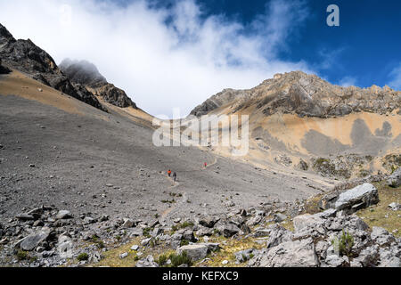 Randonnée sur le trek huayhuash, Pérou Banque D'Images