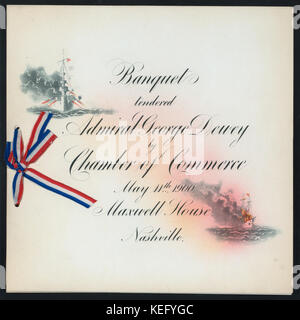 BANQUET DE L'AMIRAL GEORGE DEWEY (tenu par la CHAMBRE DE COMMERCE) (at),Maxwell House Nashville,TN (HOTEL ;) (NYPL Hadès 273780467195) Banque D'Images