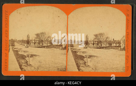 Une vue sur la rue Elgin montrant chariot couvert, par Adams, J. M. John Manley (2) Banque D'Images