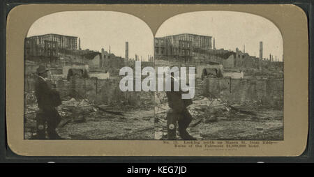 À la nord en haut Mason St. de Eddy ; ruines de l'hôtel Fairmont Hotel, 4 000 000 $ par Griffith & Griffith Banque D'Images