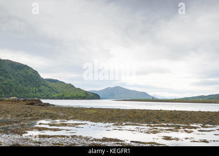 Paysage d'un point de vue du loch alsh Banque D'Images