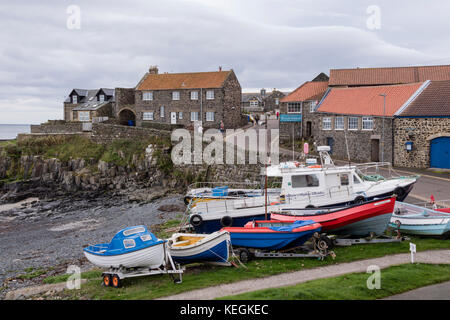 Craster, un petit village de pêcheurs sur la côte de Northumbrie en Angleterre. UK Banque D'Images