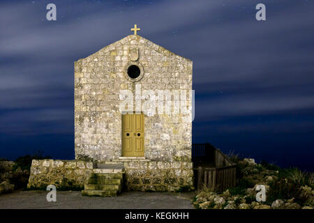 La chapelle de Marie de Magdala à dingli cliffs à Malte, ici représenté en 5 minutes de l'exposition. Banque D'Images