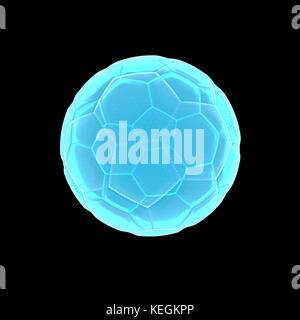 Bleu clair transparent xray soccer dans le rendu 3D Banque D'Images
